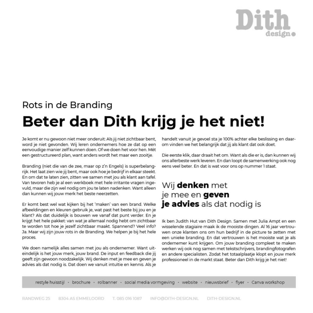 Dith Design – Vormgeving Emmeloord